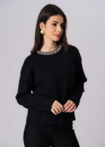 Women Strass Decor Blouse - Image 2