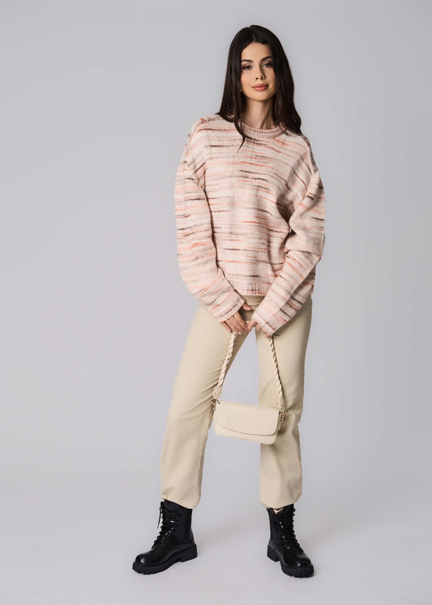 6225216020316-x Women Knitted Striped Blouse - Image 1