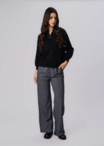 بلوزة نسائي بنسيج محبوك