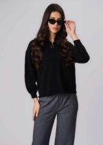 ⁦بلوزة نسائي بنسيج محبوك⁩ - الصورة ⁦2⁩