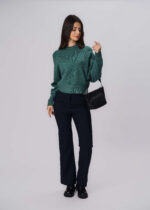 Women Knitted Fabric Blouse