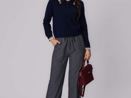 Women Knitted Fabric Blouse