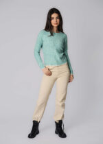 Women Knitted Fabric Blouse