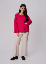 Women Knitted Fabric Blouse