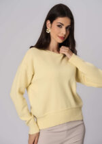 ⁦بلوزة نسائي محبوكة سادة⁩ - الصورة ⁦2⁩