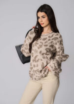 Women Knitted Patterned Blouse - Image 2