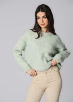 ⁦بلوزة نسائي بنسيج محبوك وبري⁩ - الصورة ⁦2⁩