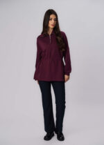 Women Plain Scuba Fabric Long Blouse