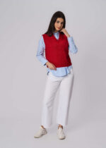 Women Knitted Plain Blouse