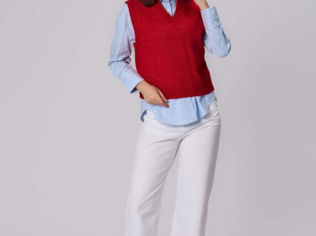 Women Knitted Plain Blouse