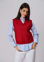 Women Knitted Plain Blouse - Image 2