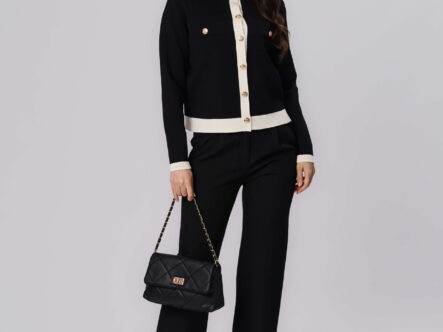 Women Color-Block Knitted Jacket