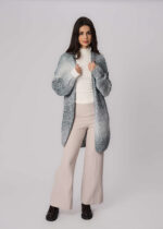 كارديجان نسائي محبوك بألوان مموجة