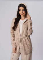 ⁦كارديجان نسائي بنسيج محبوك سادة⁩ - الصورة ⁦2⁩