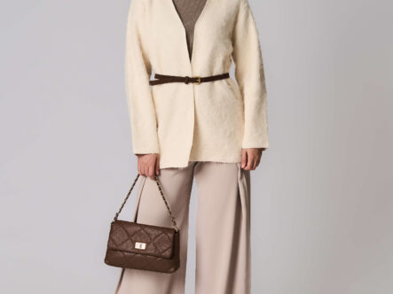 كارديجان نسائي بنسيج محبوك مزخرف