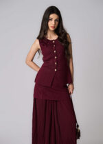 Women Knitted Plain Vest - Image 2