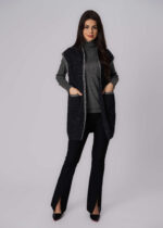 Women Knitted Glittery Fabric Cardigan