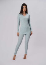 بيجامة نسائي قطعتين سادة