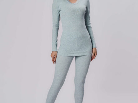 بيجامة نسائي قطعتين سادة