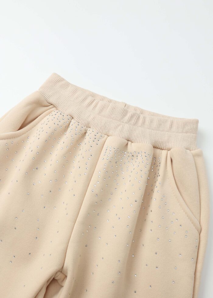 ⁦Kids Girl Strass Decor Sport Trouser⁩ - الصورة ⁦2⁩