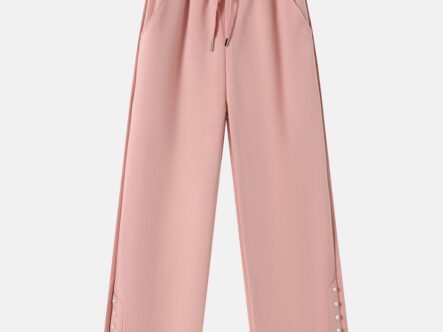 Kids Girl Pearls Decor Sport Trouser