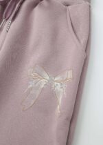 ⁦Kids Girl Bow Decor Sport Trouser⁩ - الصورة ⁦3⁩