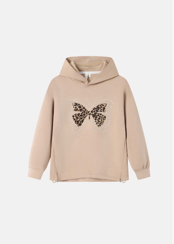 ⁦Kids Girl Butterfly Printed Hoodie⁩ - الصورة ⁦1⁩