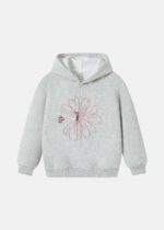 Kids Girl Flower Printed Hoodie
