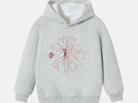 Kids Girl Flower Printed Hoodie