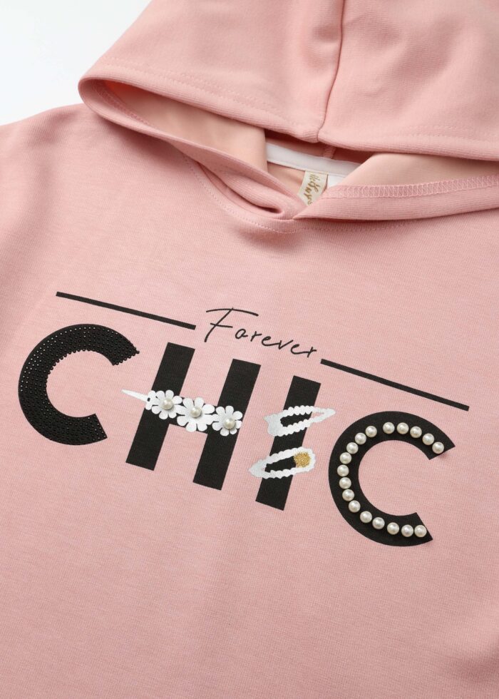 Kids Girl "Forever Chic" Hoodie - Image 3