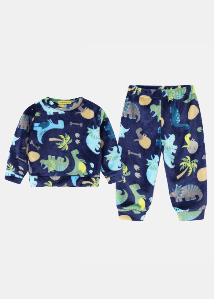 ⁦Baby Boy Dinosaurs Two-Pieces Pajama⁩ - الصورة ⁦1⁩