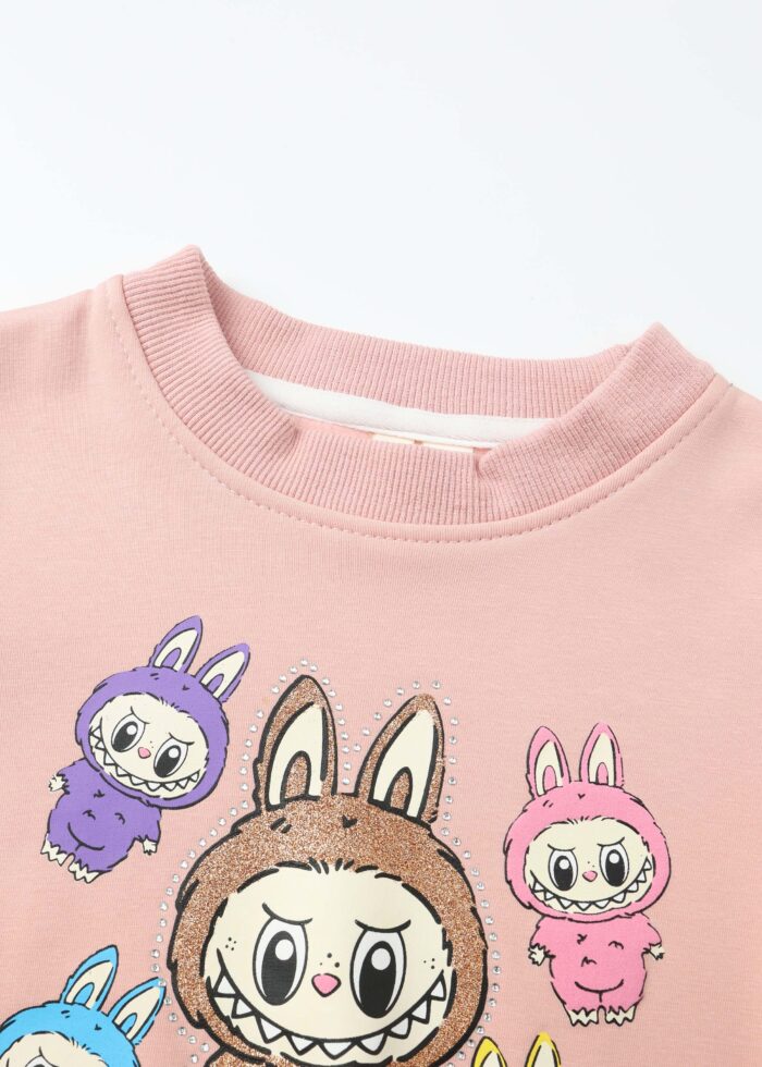 ⁦Baby Girl Two-Pieces Labubu Suit⁩ - الصورة ⁦3⁩