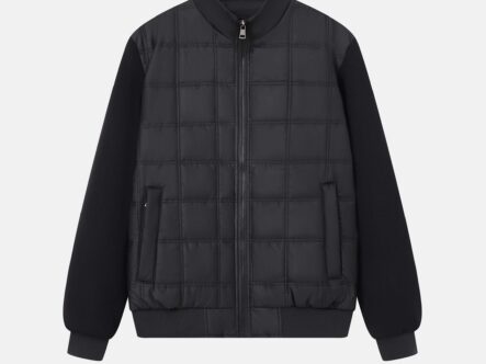 Men Mixed Fabric Jacket