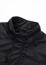 ⁦Men Leather Plain Jacket⁩ - الصورة ⁦2⁩