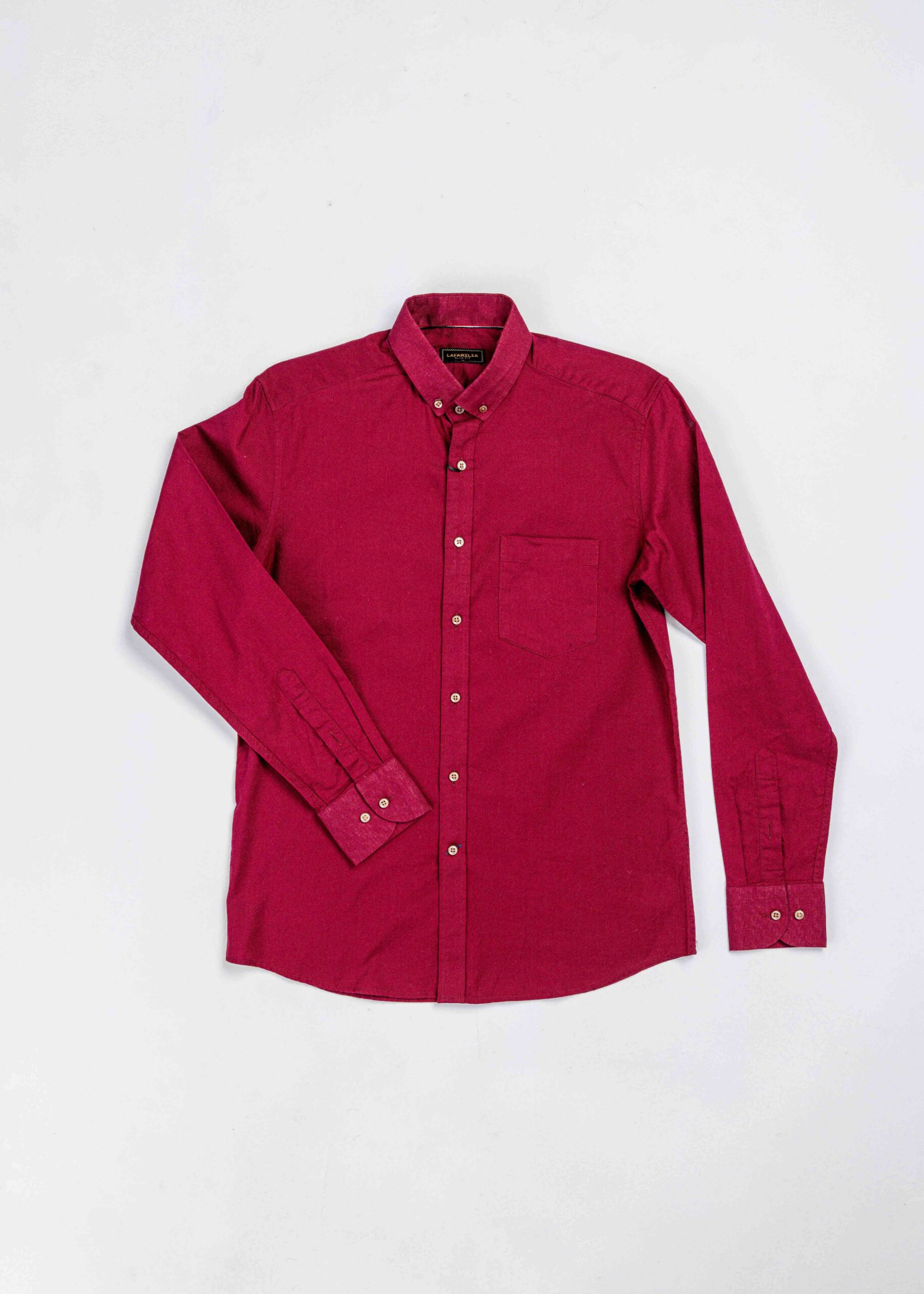 6225104011228-a Men Plain Slim-Fit Shirt - الصورة 1