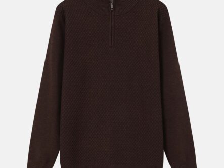 Men Patterned Knitted Fabric Blouse