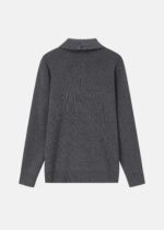 Men Knitted Fabric Plain Sweater - Image 6