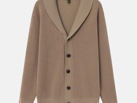 Men Knitted Fabric Patterned Sweater