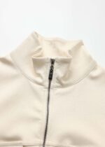 Women Plain Scuba Fabric Track Jacket - Image 2