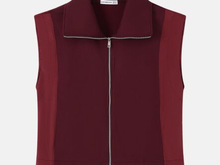 Women Plain Scuba Fabric Vest