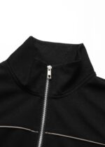 Women Plain Scuba Fabric Track Jacket - Image 2