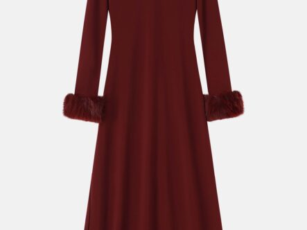 فستان نسائي سادة طويل