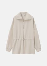 Women Plain Long Scuba Fabric Blouse