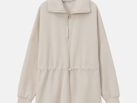 بلوزة نسائي سادة طويلة بنسيج السكوبا