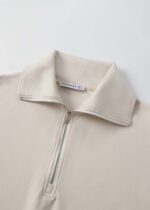 Women Plain Long Scuba Fabric Blouse - Image 2