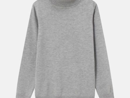 Kids Boy Turtleneck Plain Blouse