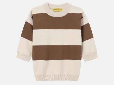 Kids Boy Knitted Fabric Striped Blouse