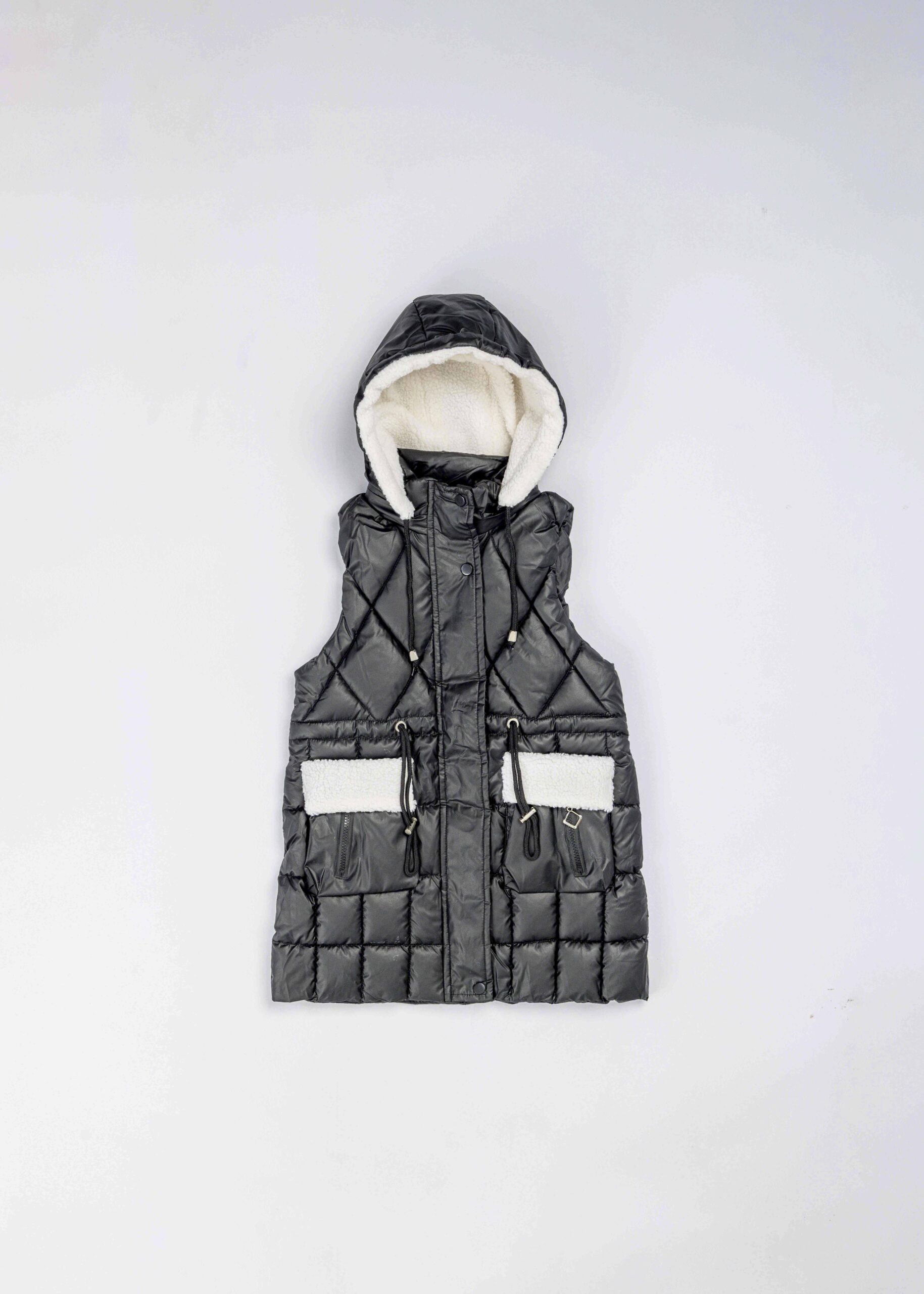 6225403039101-a Kids Girl Fur Decor Vest - الصورة 1