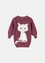 Kids Girl Hairy-Knitted Short Dress