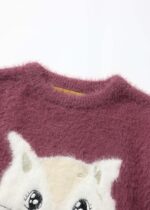 Kids Girl Hairy-Knitted Short Dress - Image 2